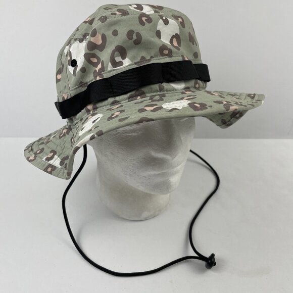 Neff Boonie Hat Adult OS Leopard Print Chin Strap Poly Canvas - Picture 1 of 10